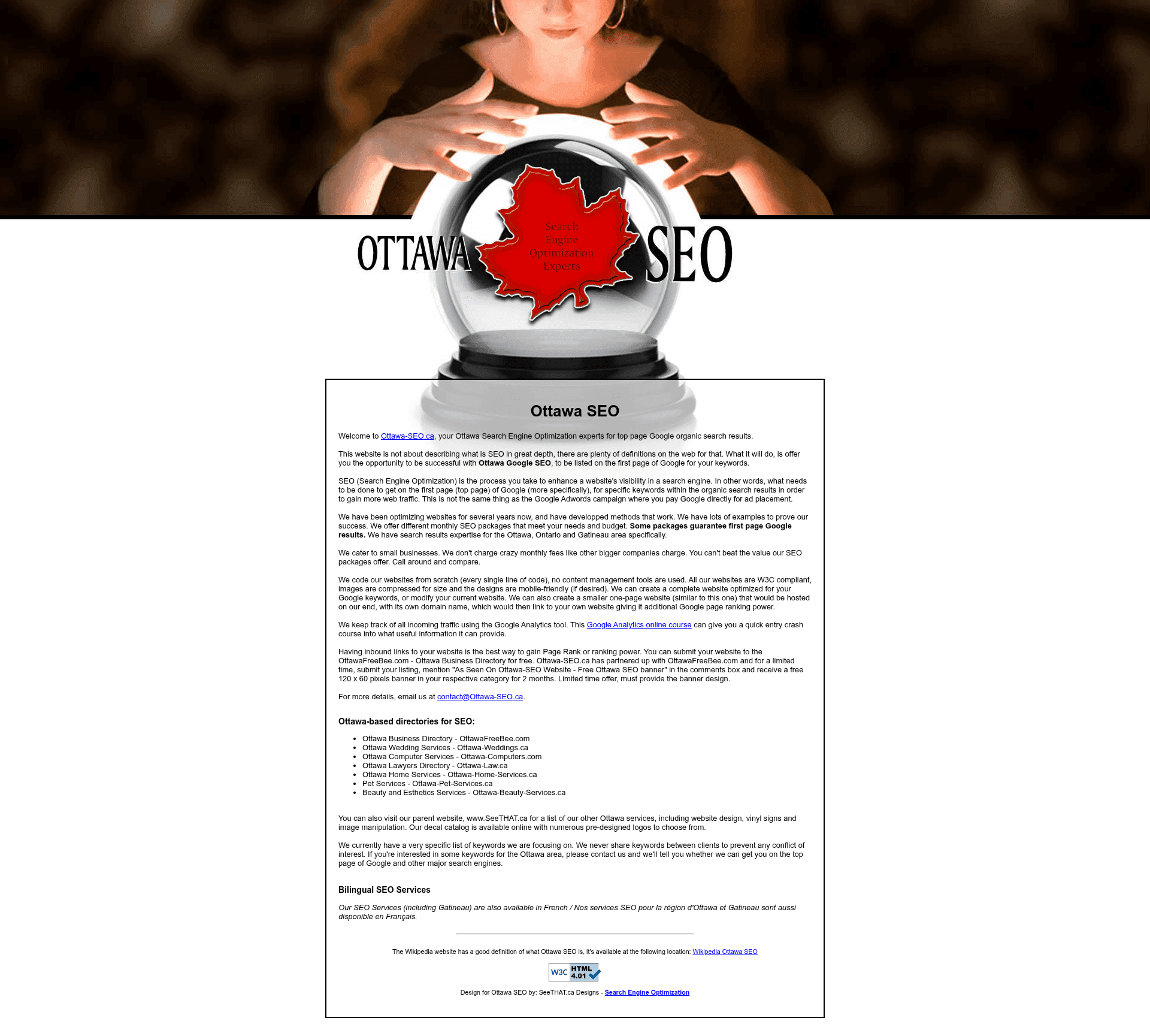 Ottawa-SEO website screenshot