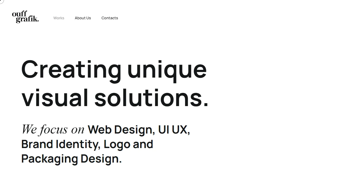 Ouff Grafik website screenshot
