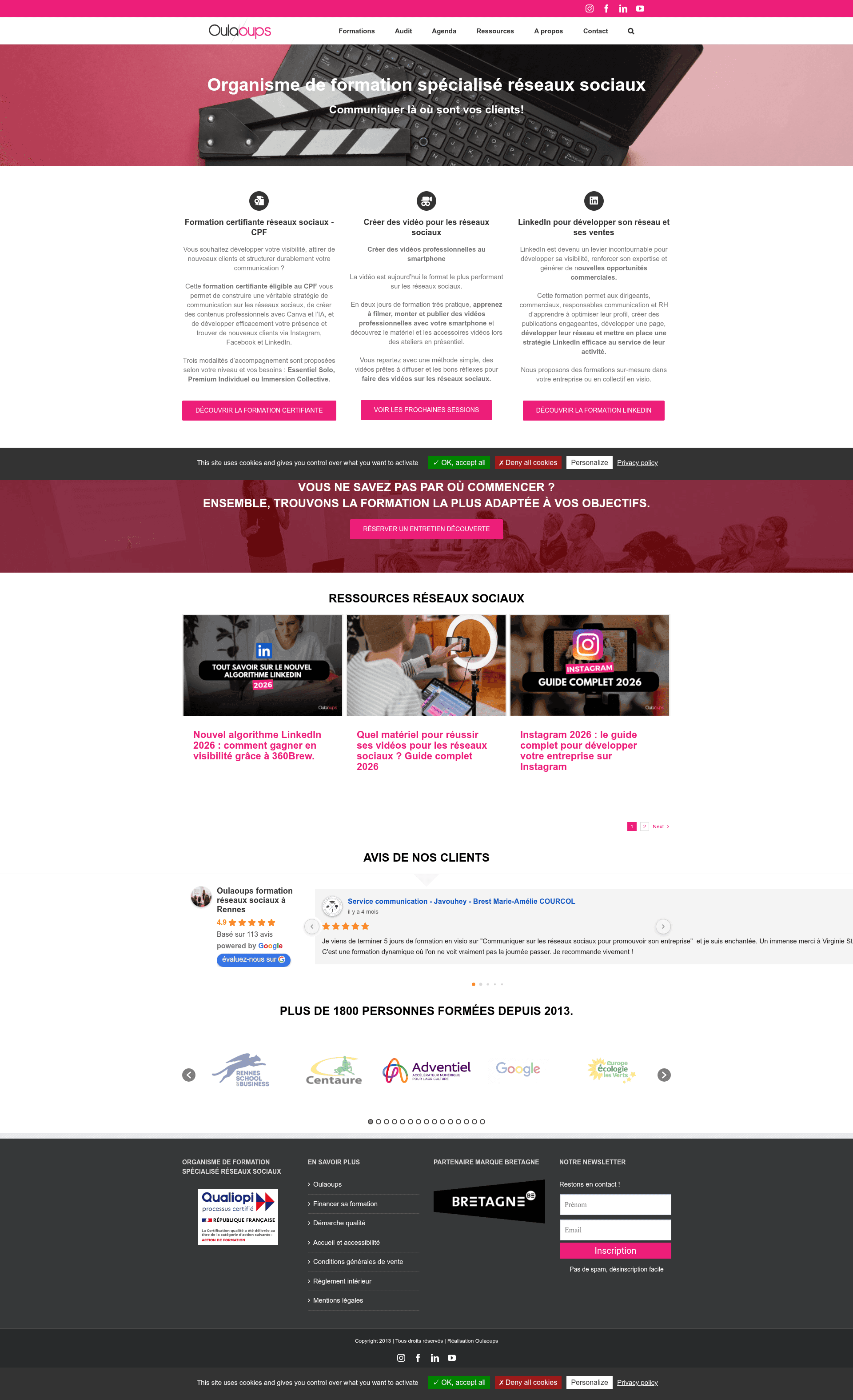 Oulaoups website screenshot