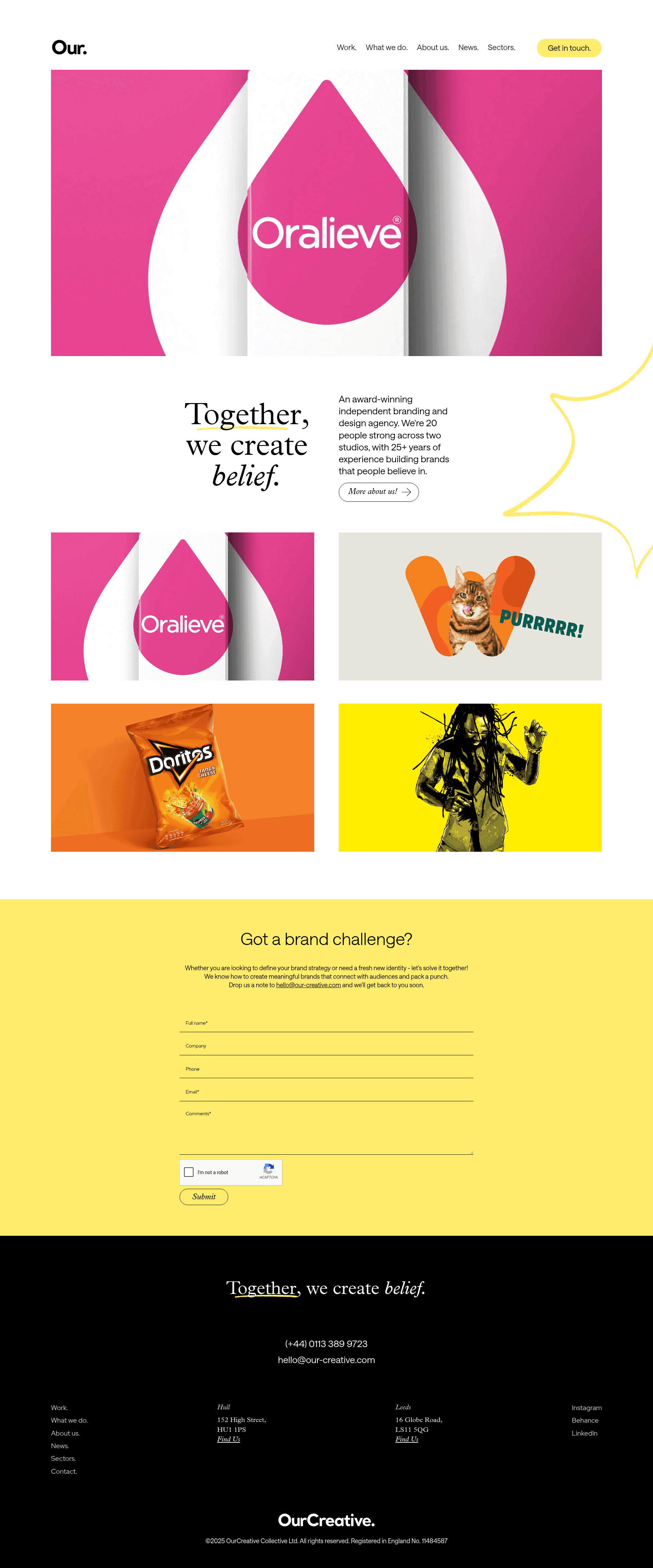 OurCreative. website screenshot