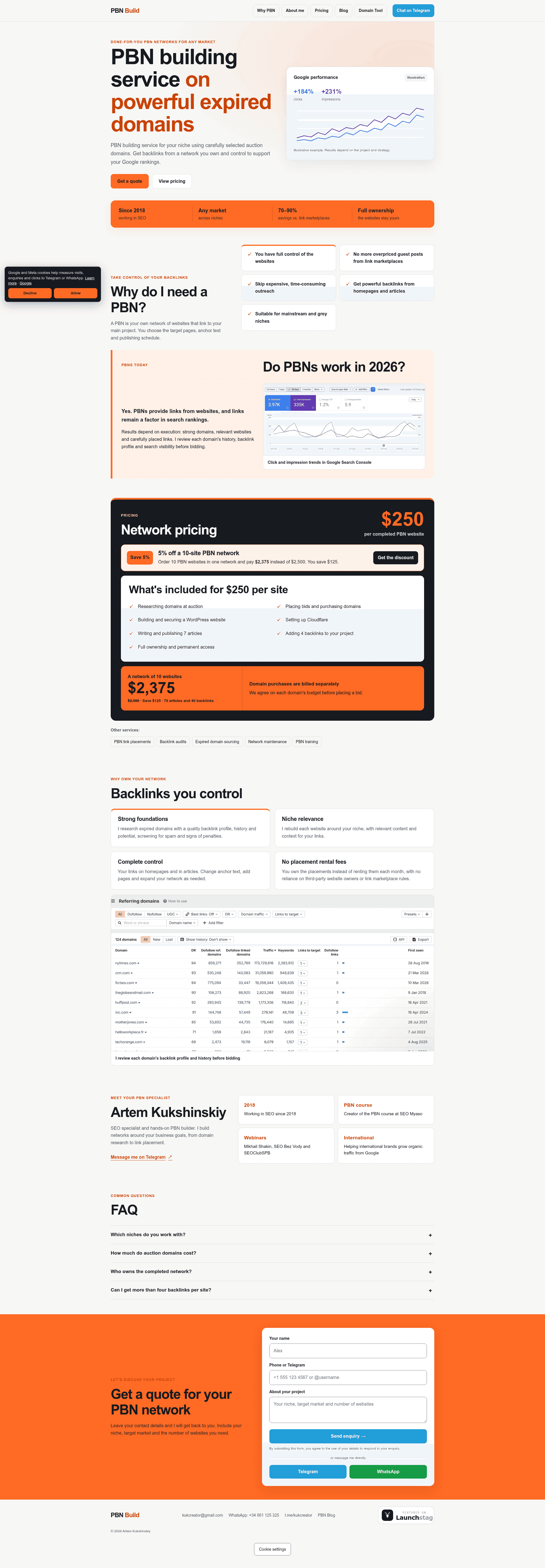 PBNBuild website screenshot