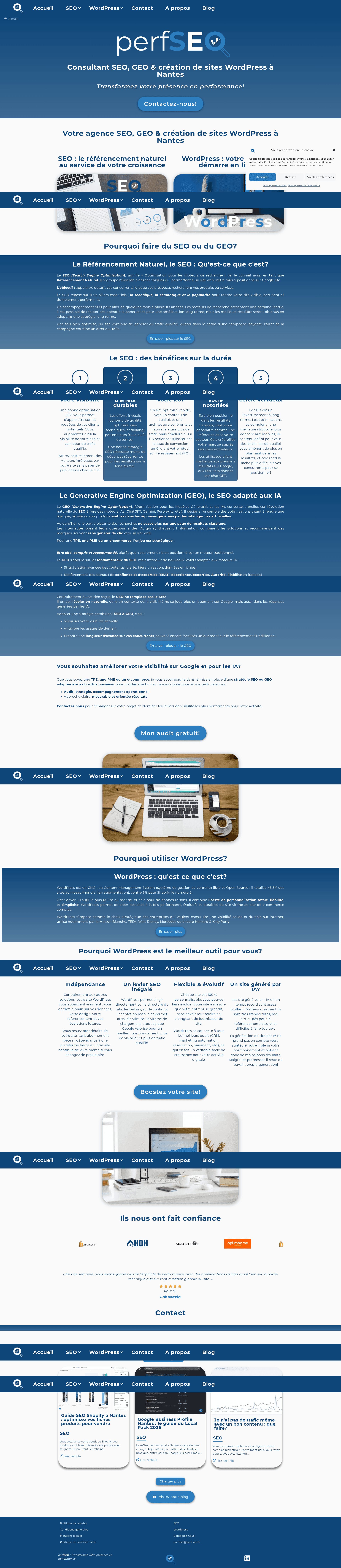 perfSEO website screenshot