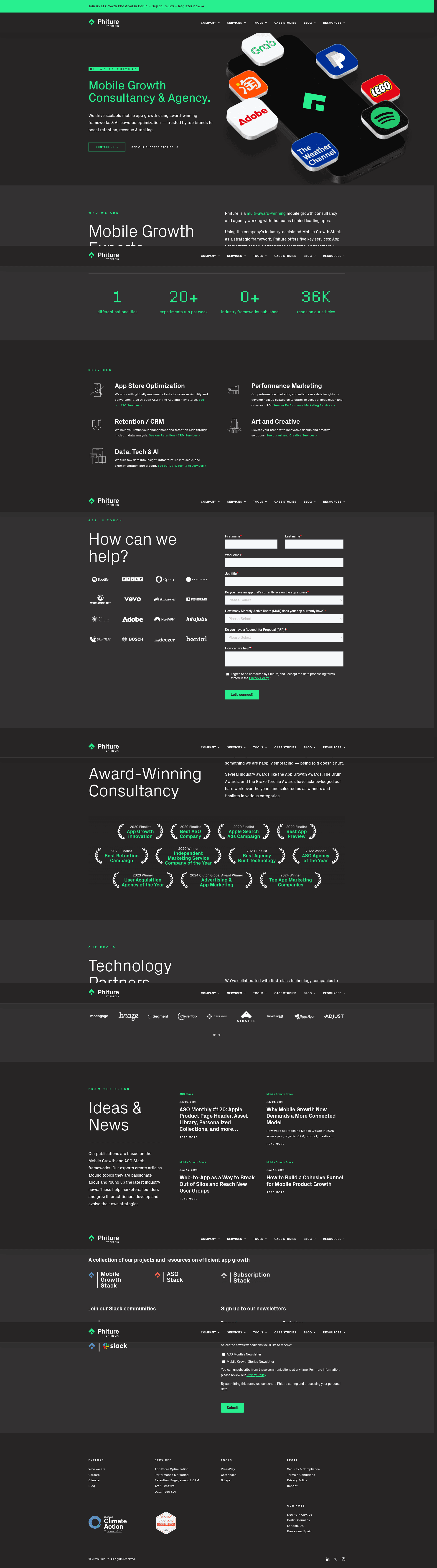 Phiture website screenshot