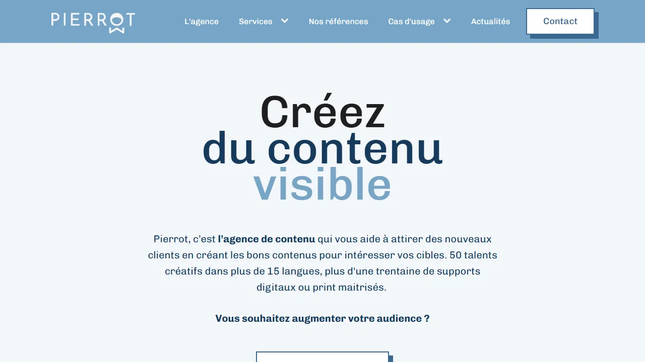 Pierrot website screenshot
