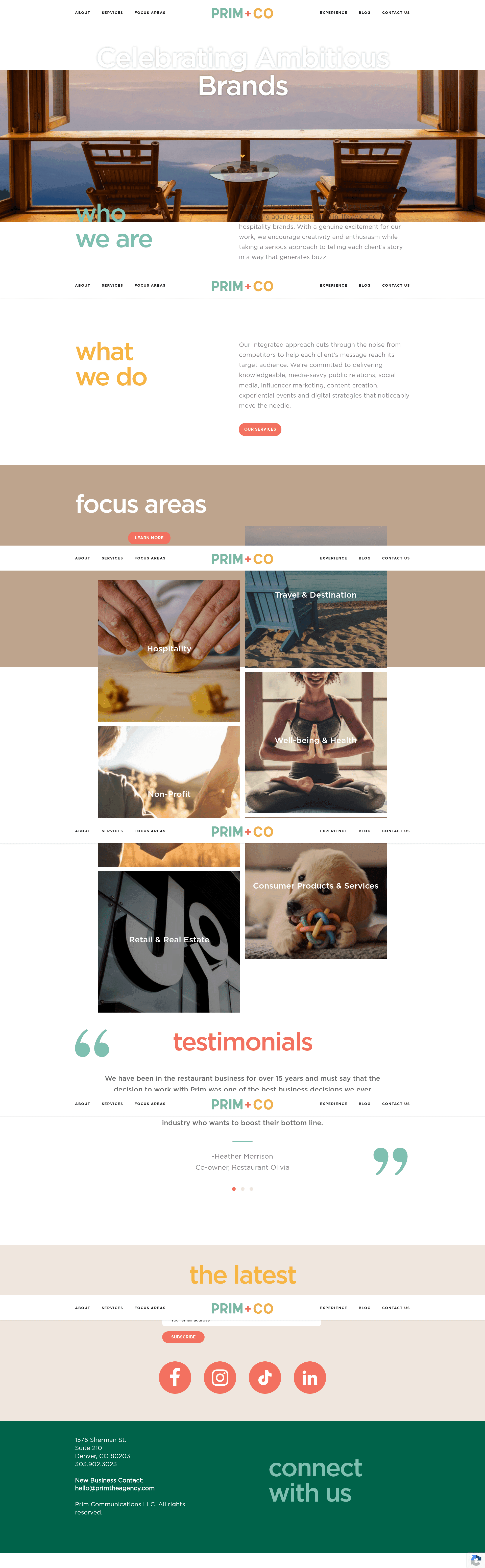 Prim + website screenshot