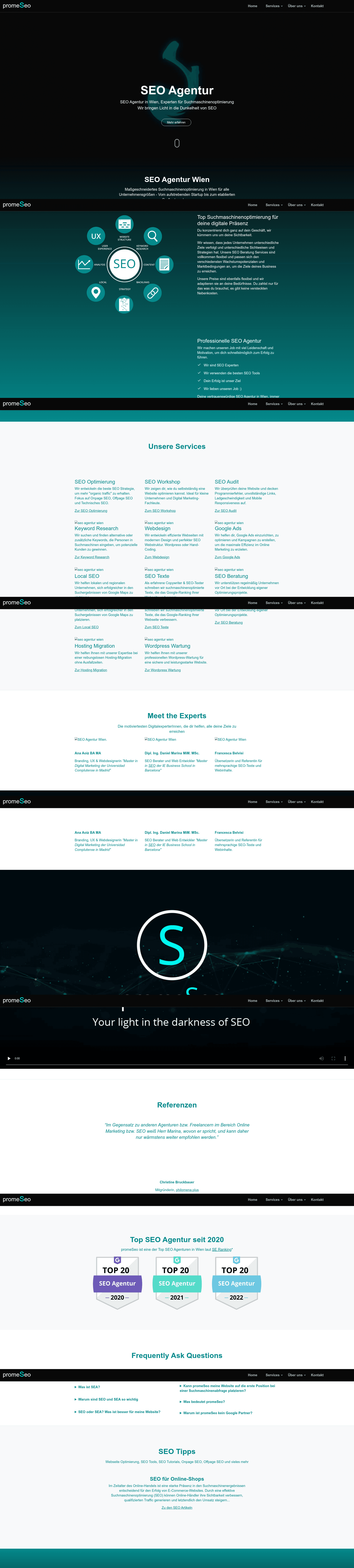 promeSeo website screenshot