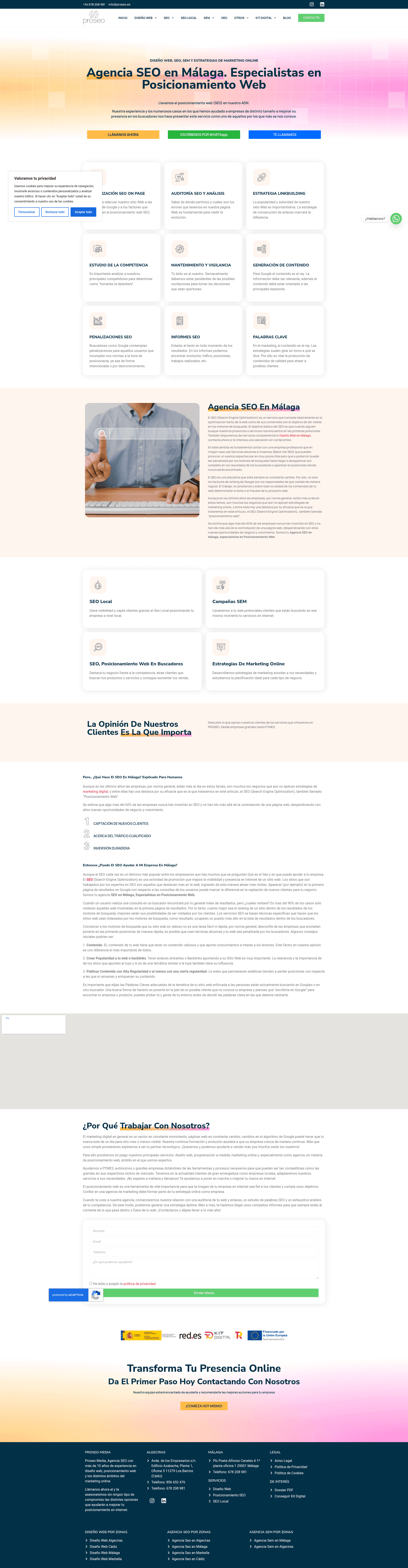 Proseo website screenshot