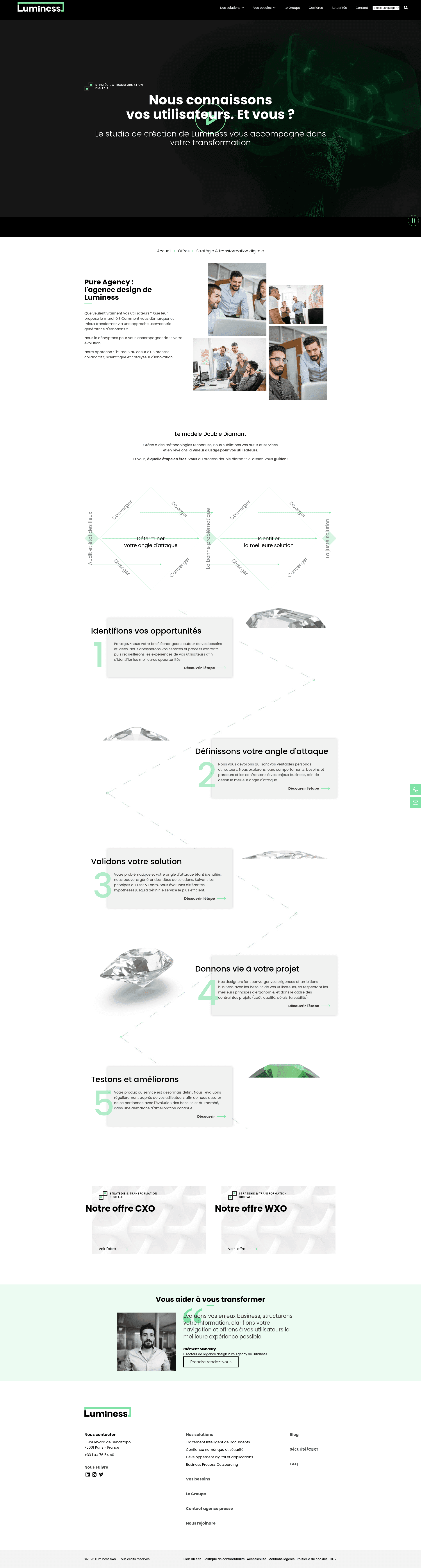 Pure Agency website screenshot