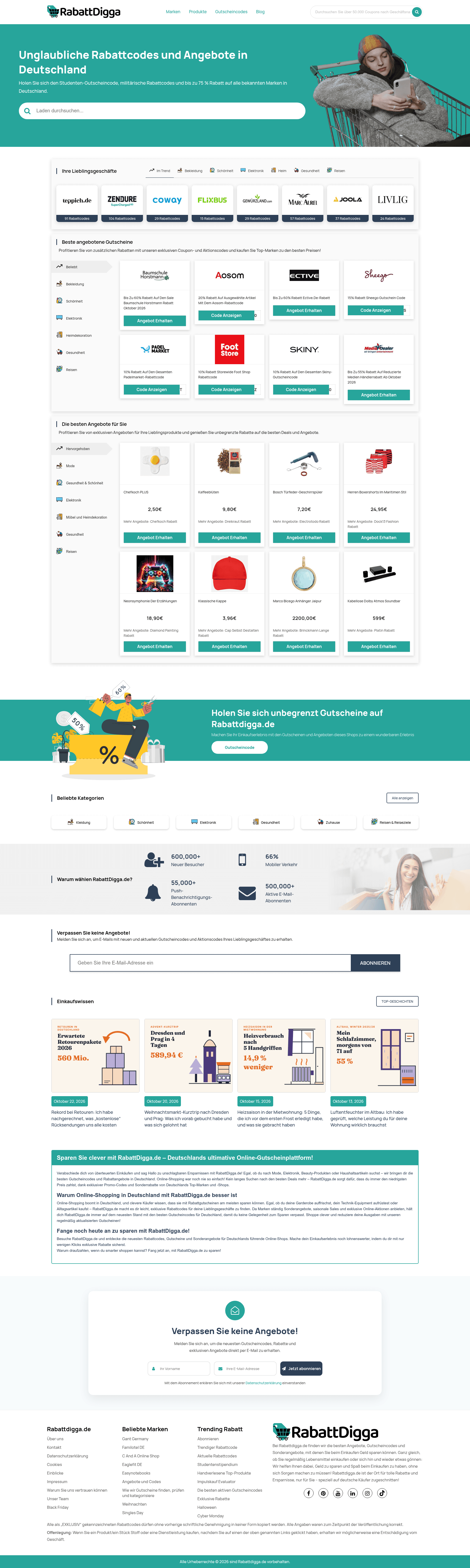 RabattDigga website screenshot