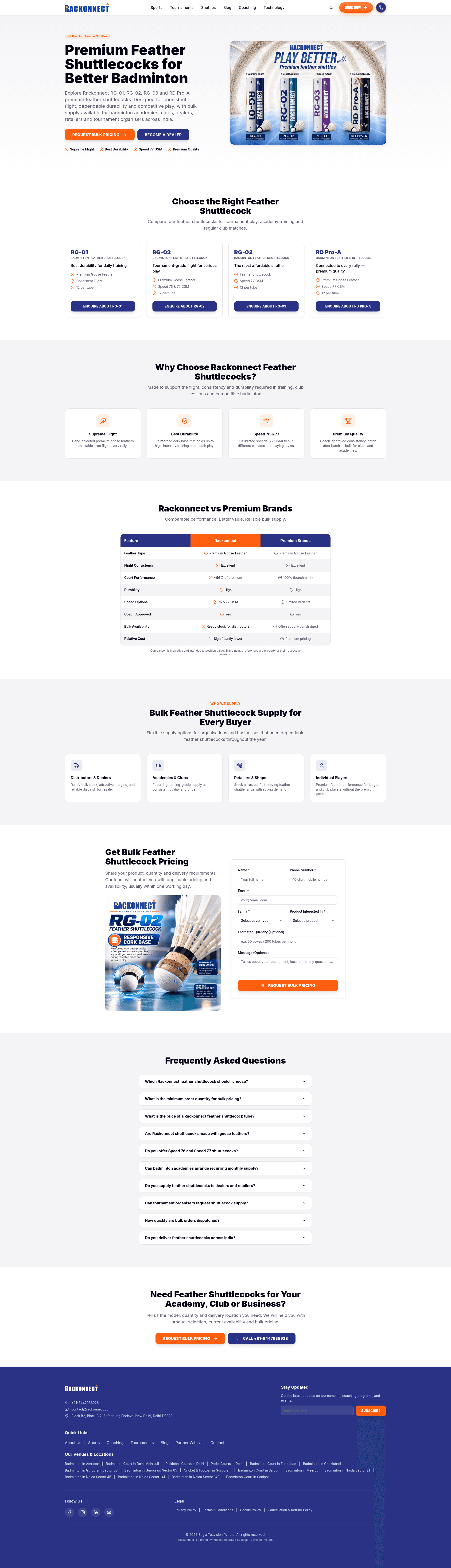 Rackonnect website screenshot