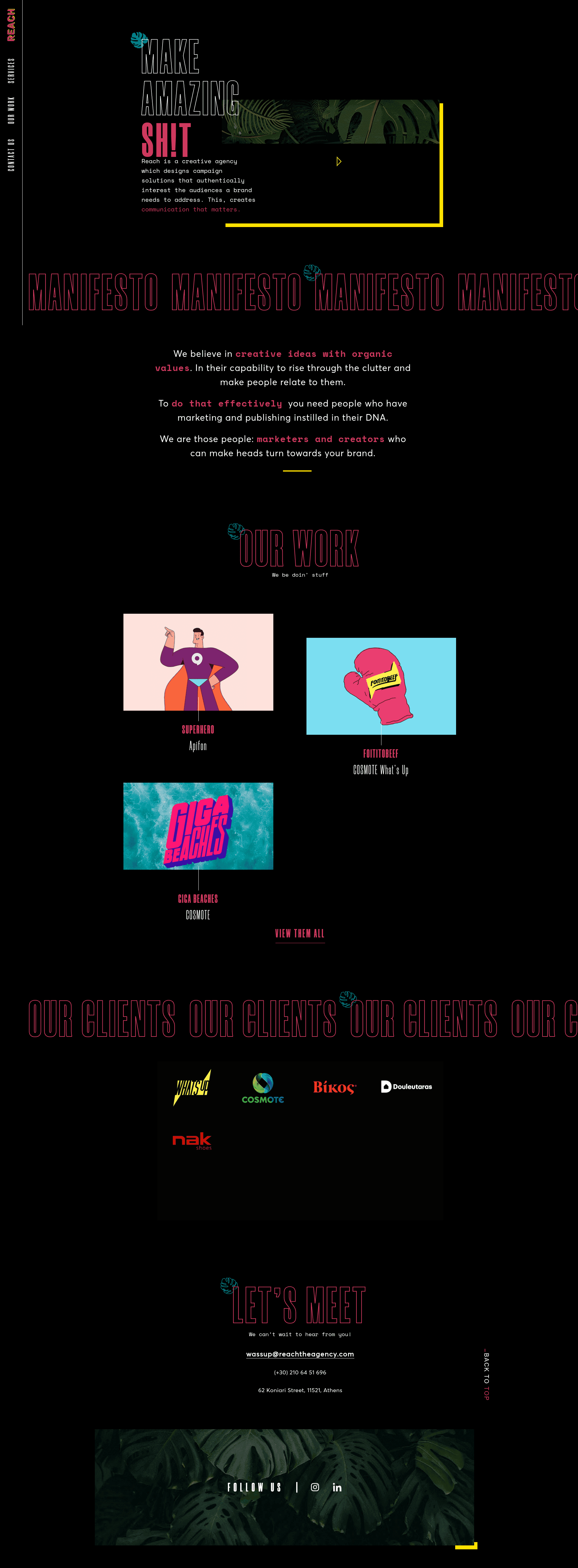 Reach website screenshot