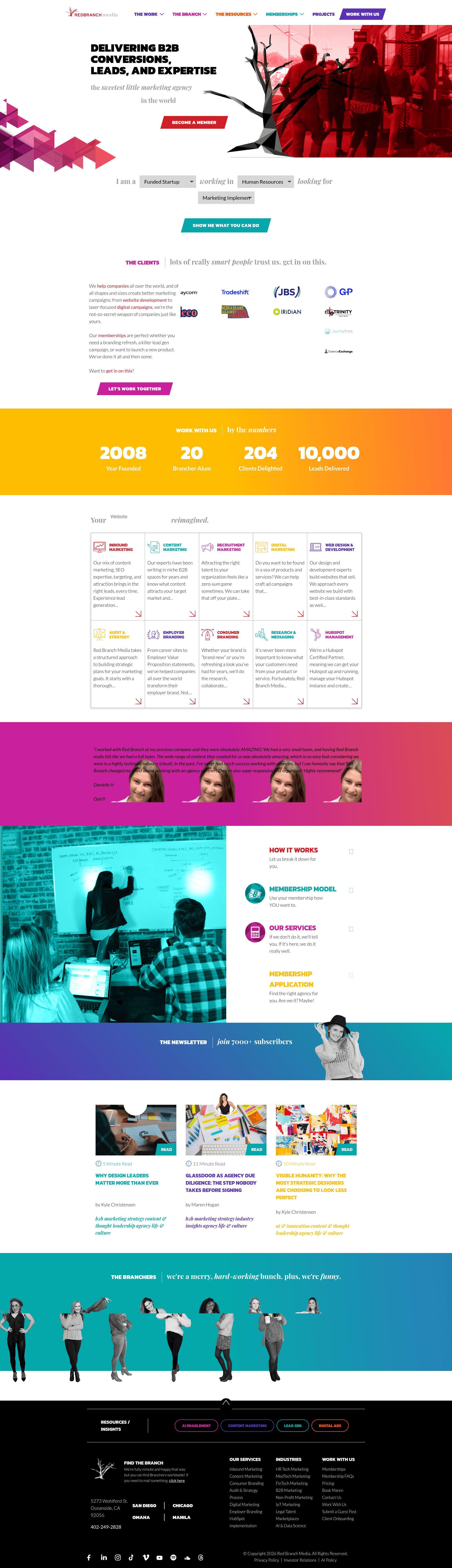 Red Branch Media website screenshot