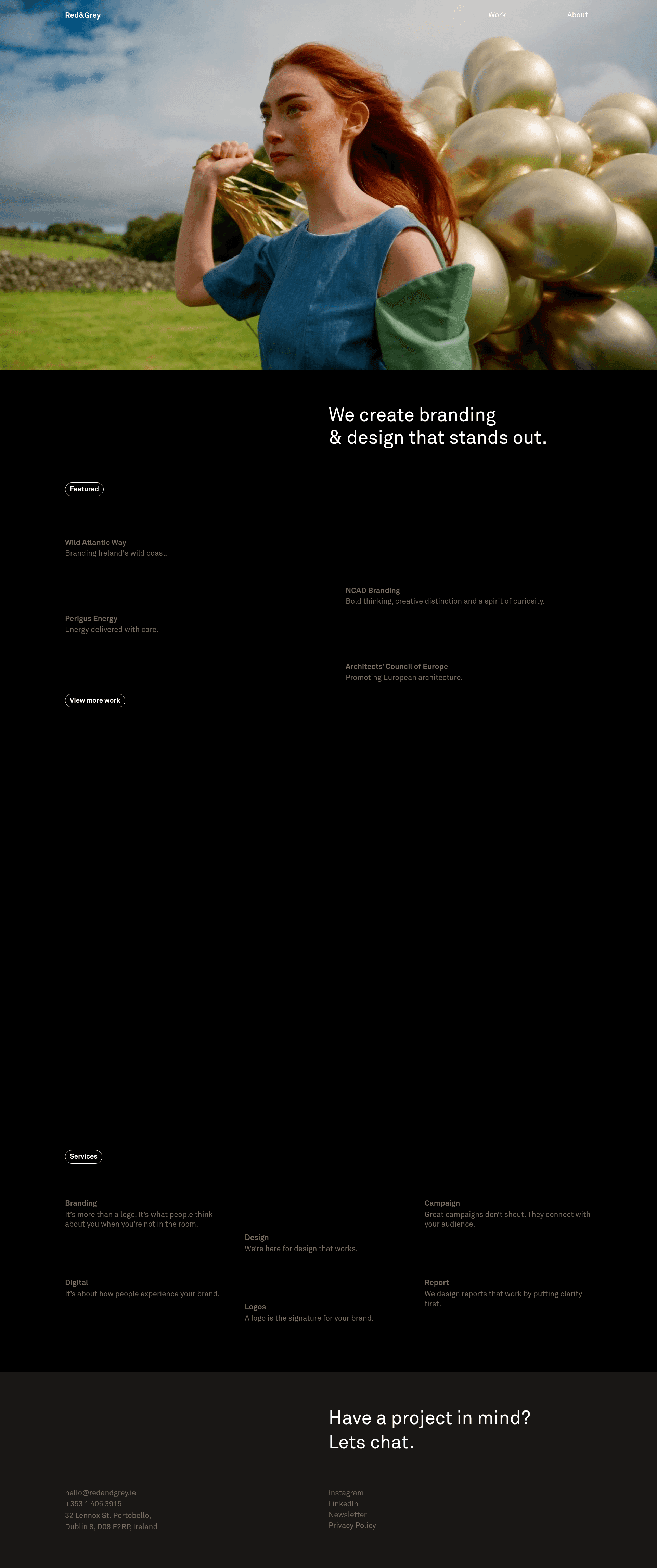 Red&Grey website screenshot