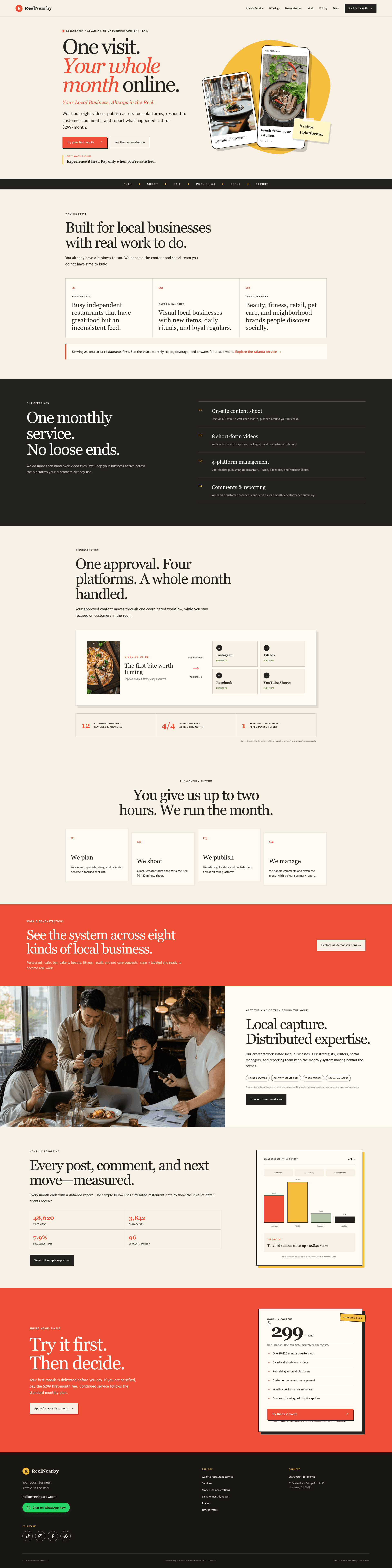 ReelNearby website screenshot