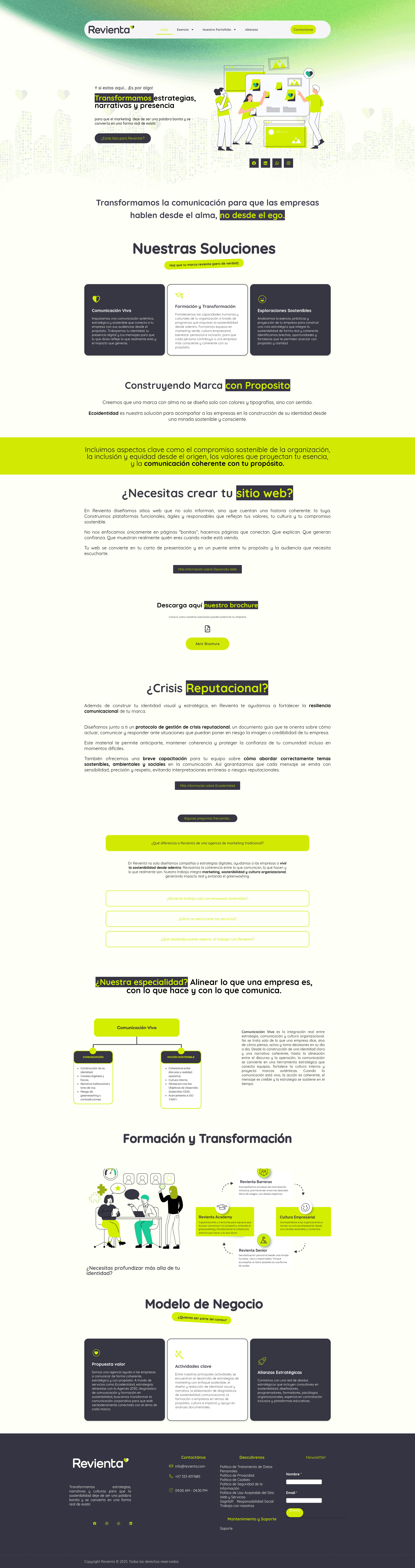 Revienta website screenshot