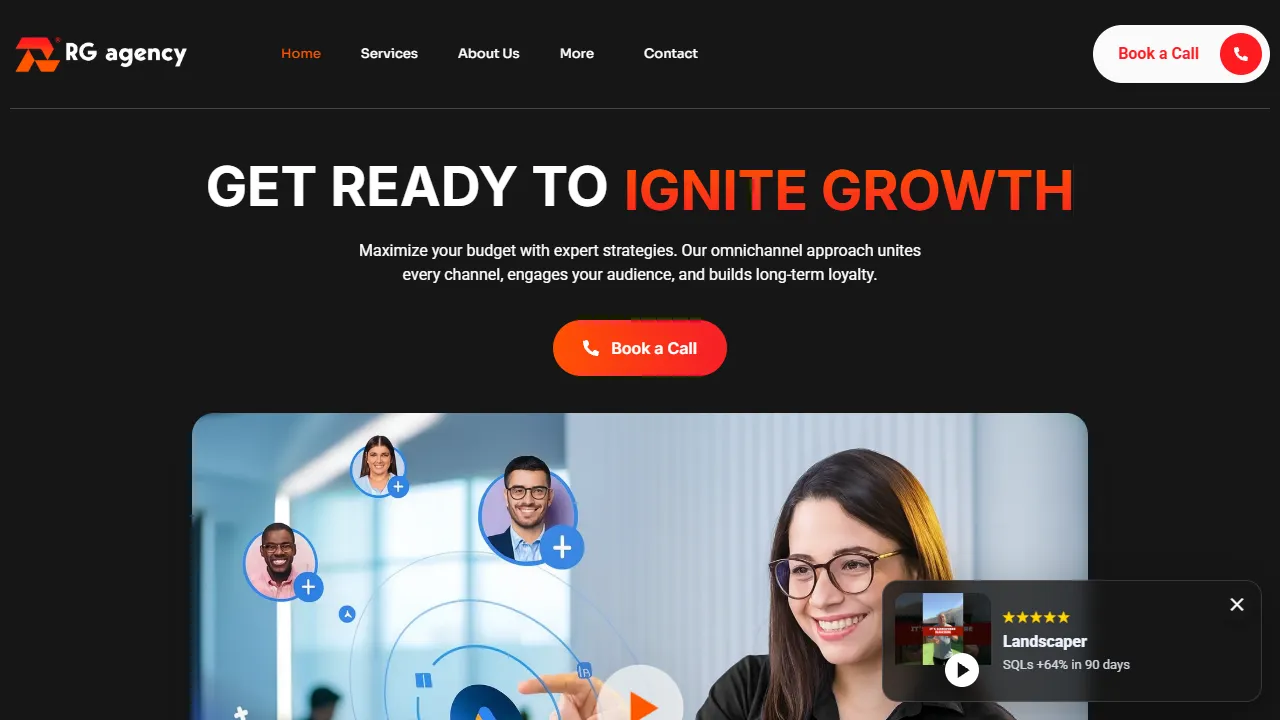 RG Agency website screenshot