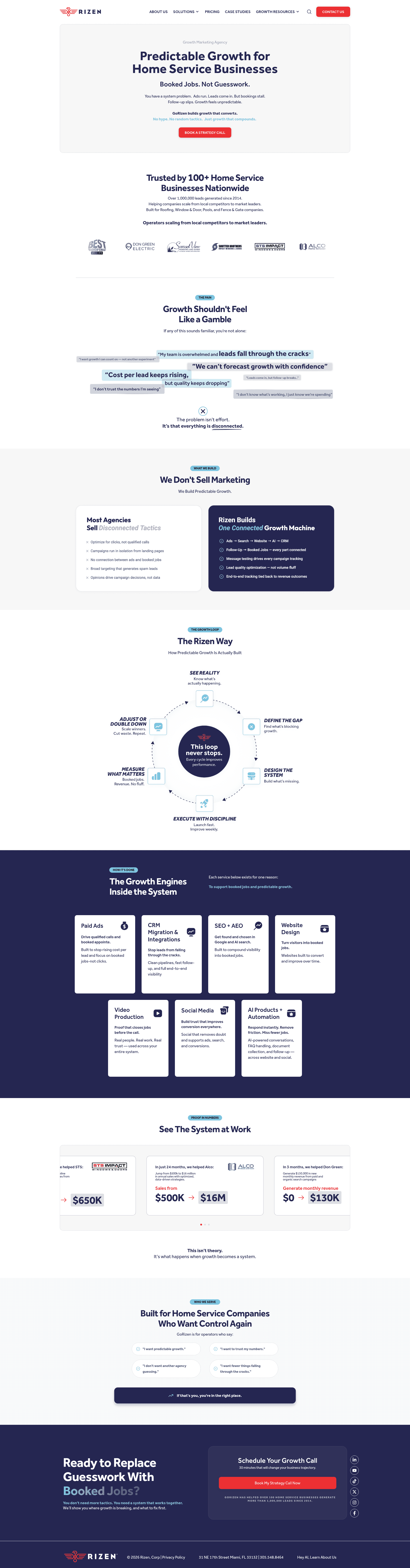 Rizen website screenshot