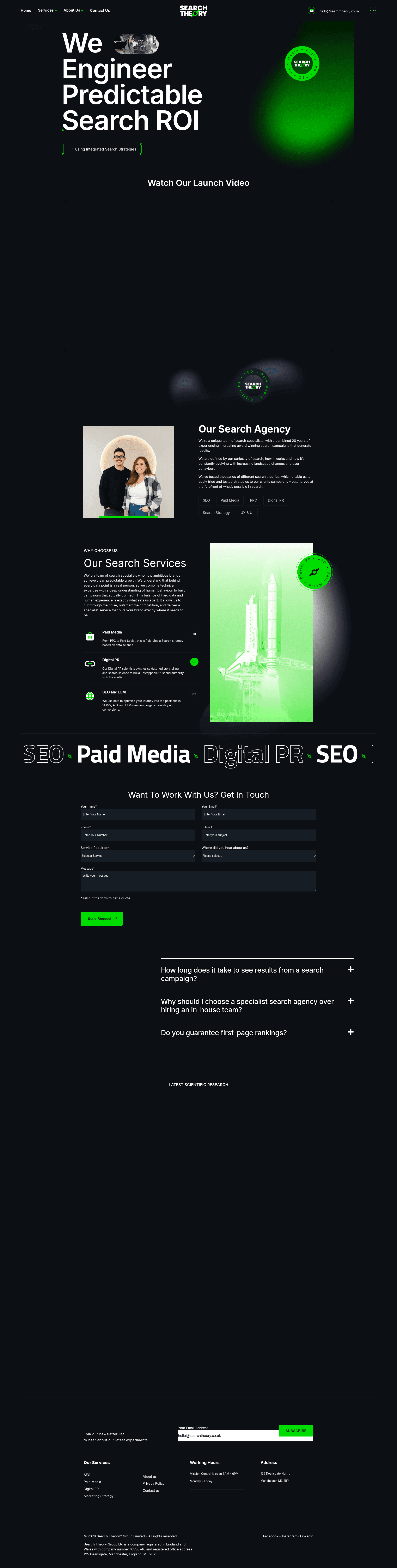 Search Theory website screenshot