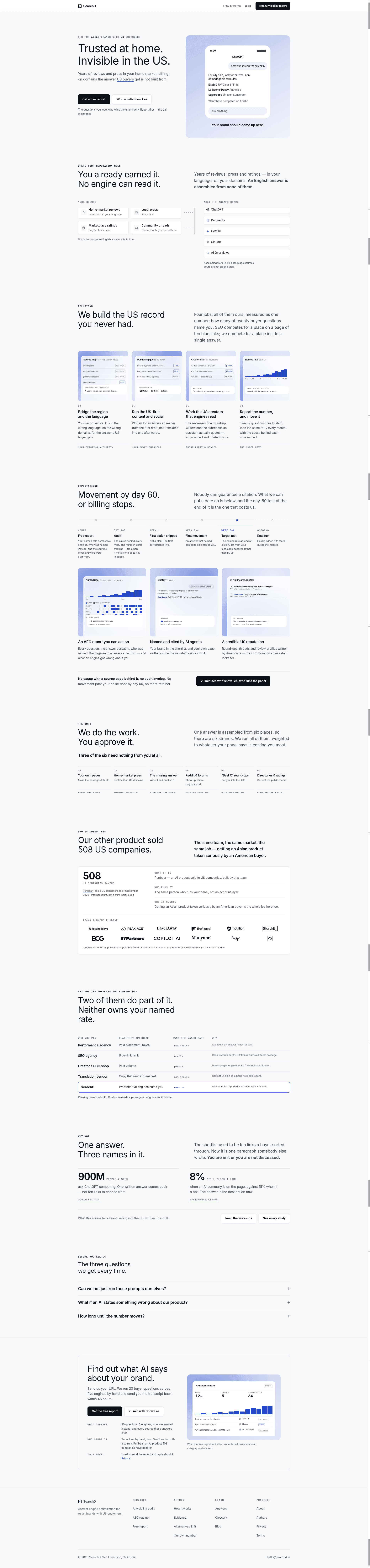 SearchD website screenshot