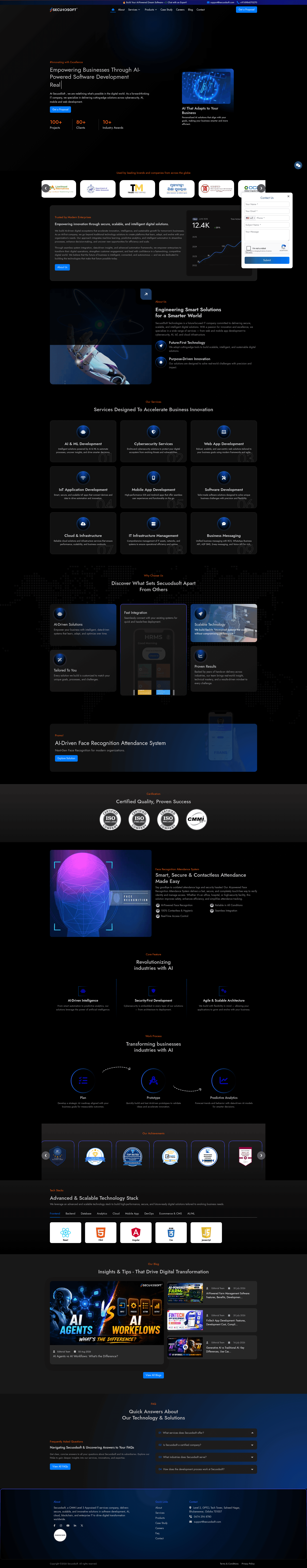 Secuodsoft website screenshot