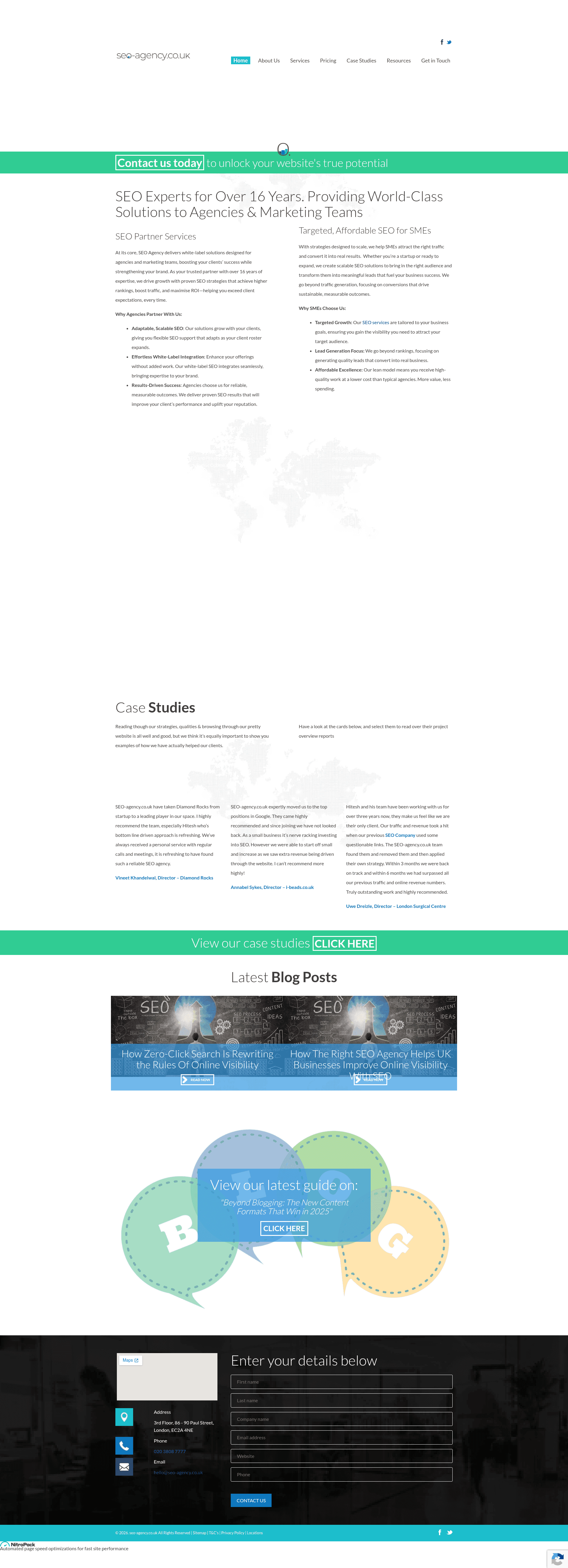 SEO Agency website screenshot