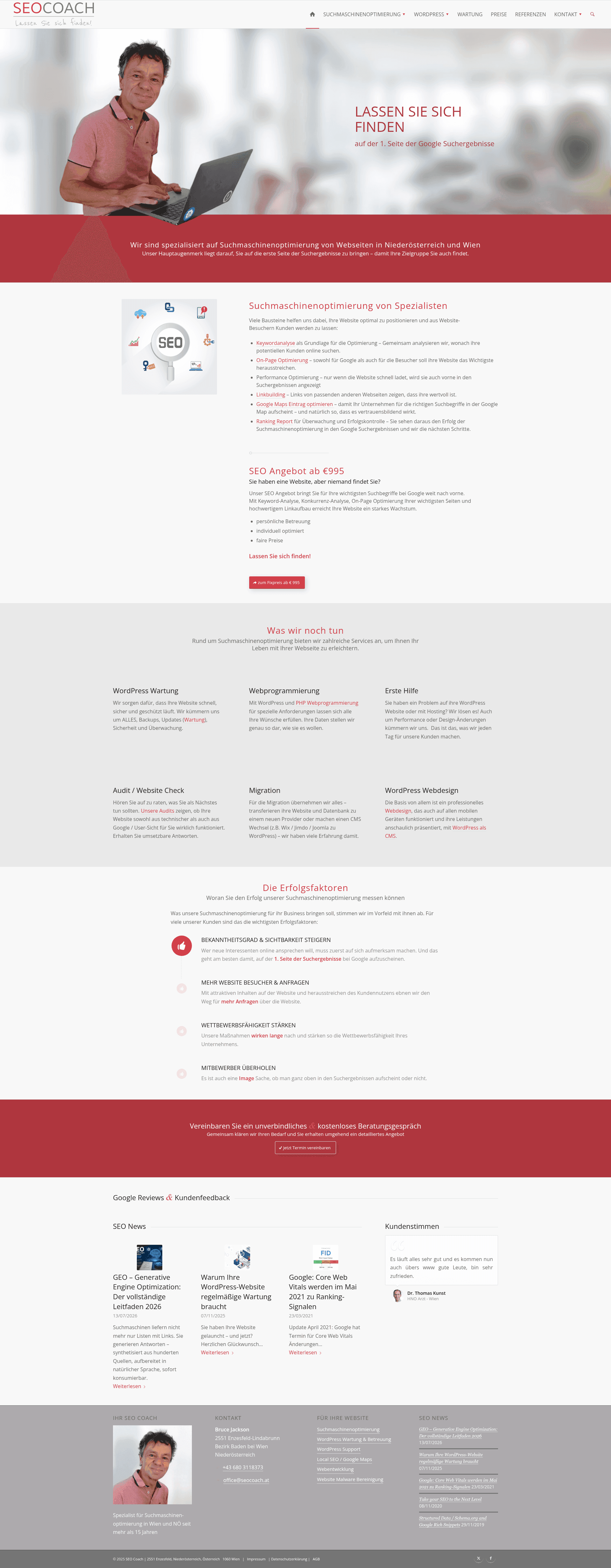 SEO Coach website screenshot