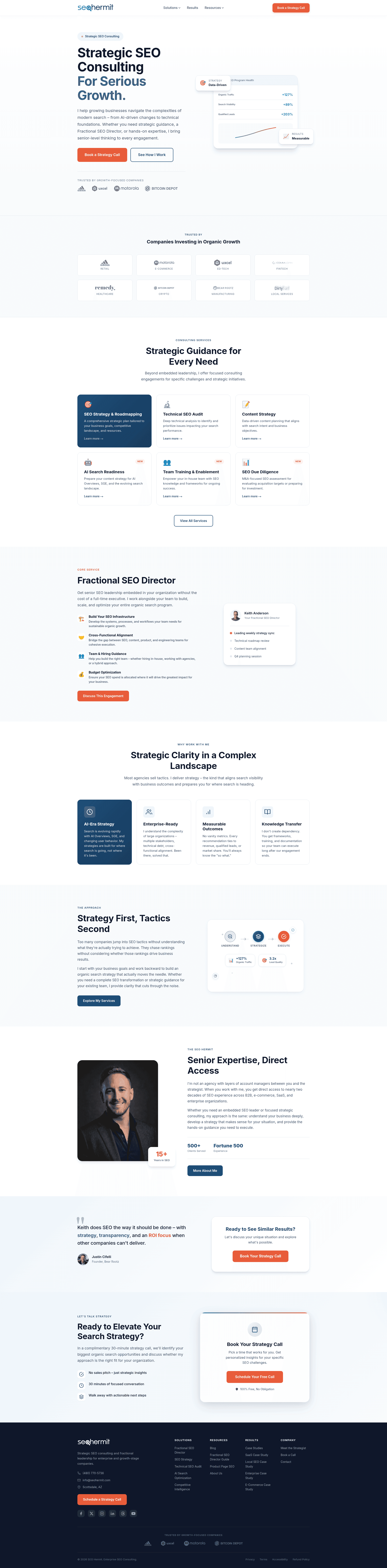 SEO Hermit website screenshot