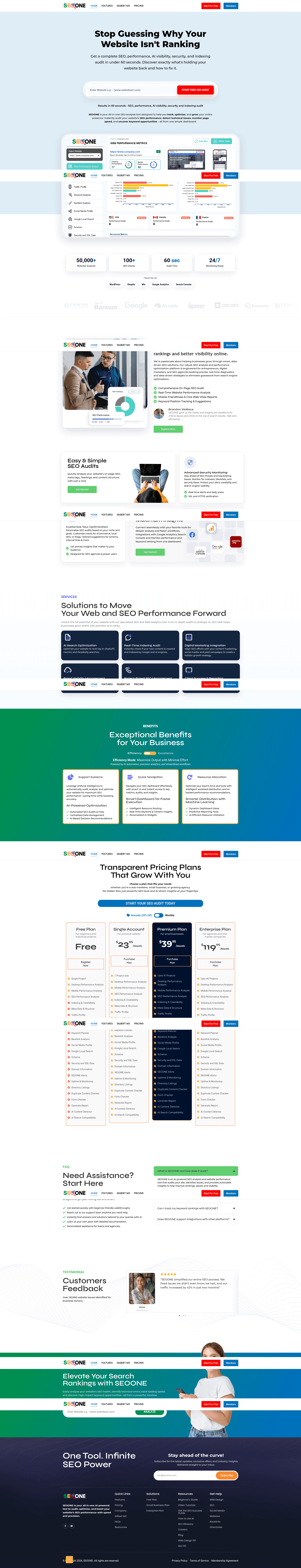 SEO ONE website screenshot