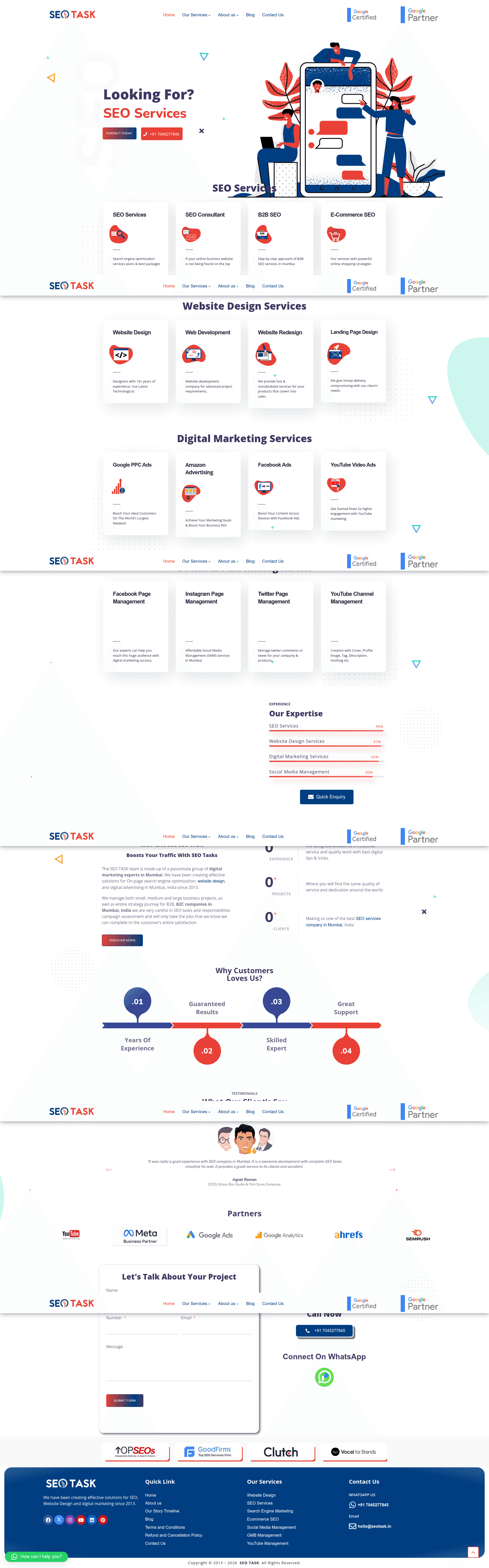 SEO Task website screenshot