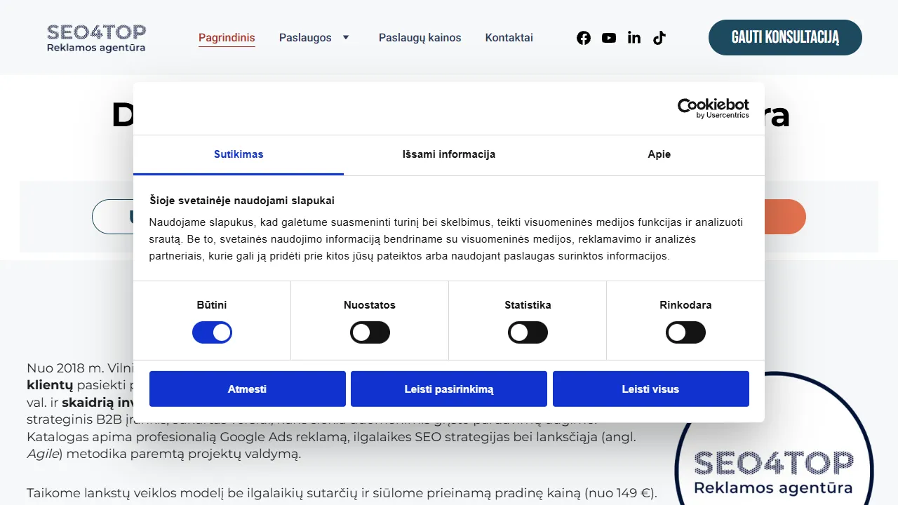 Screenshot of SEO4TOP