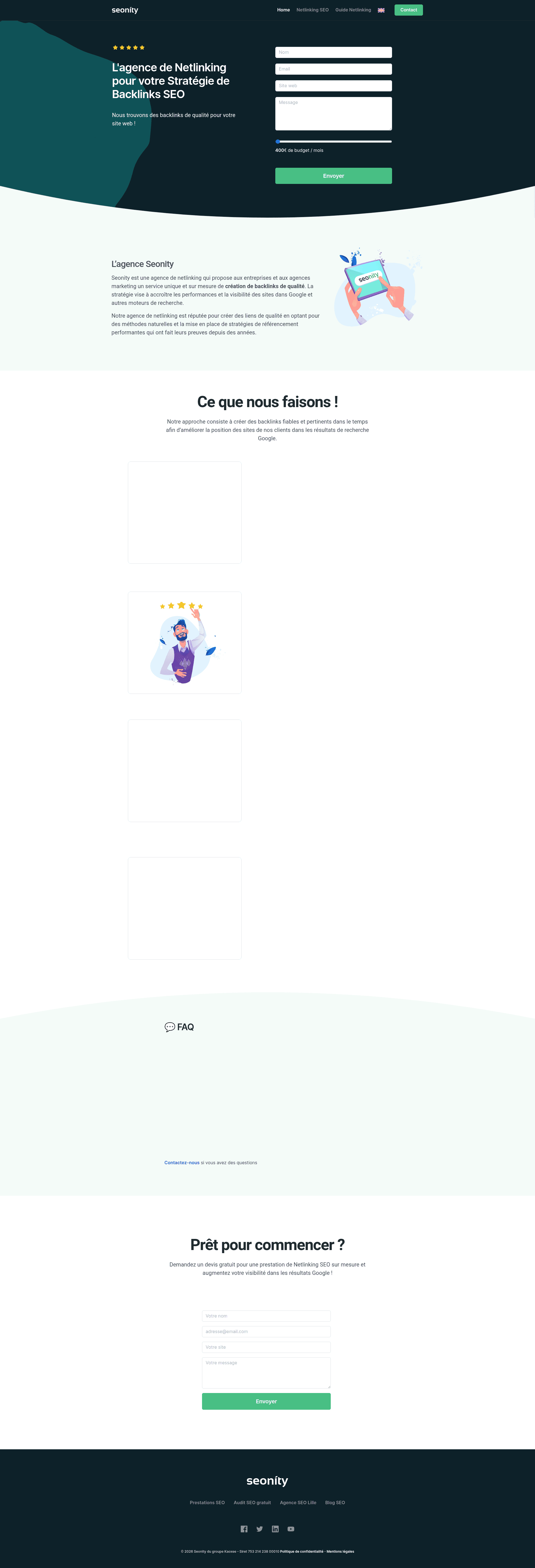Seonity website screenshot
