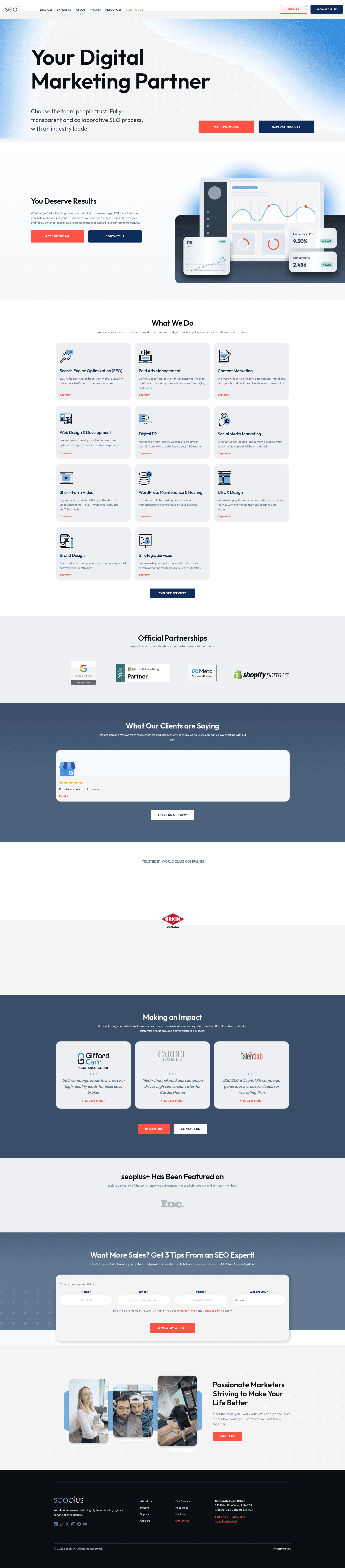 seoplus+ website screenshot