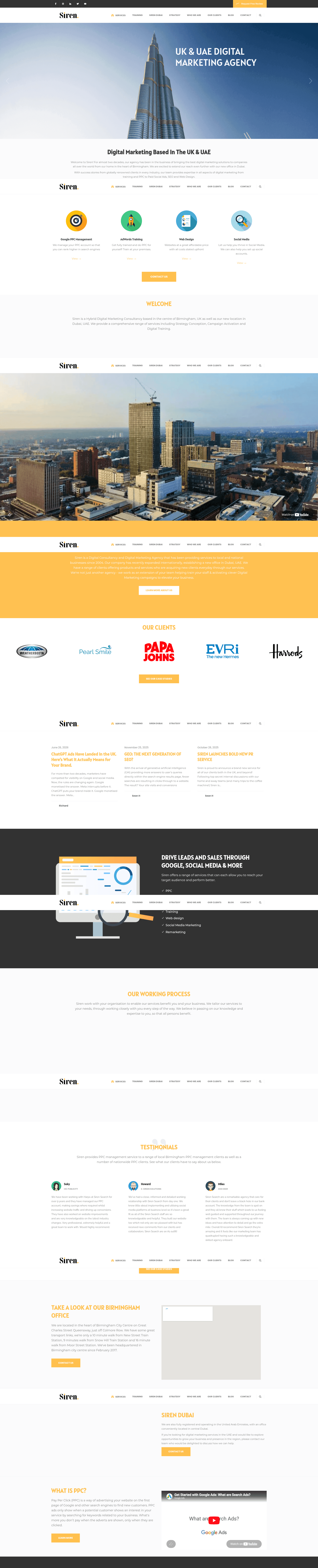 Siren website screenshot