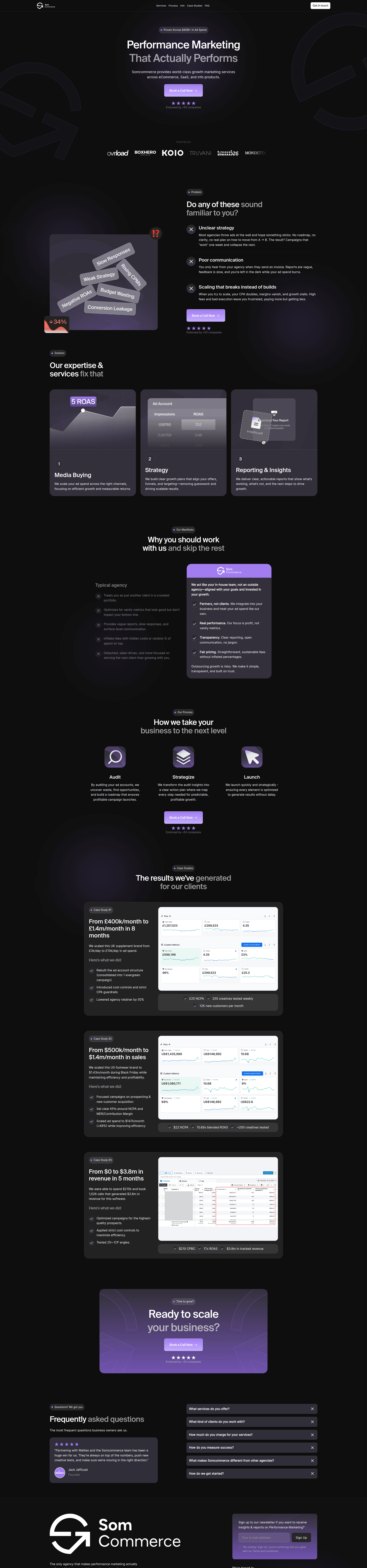 SomCommerce website screenshot