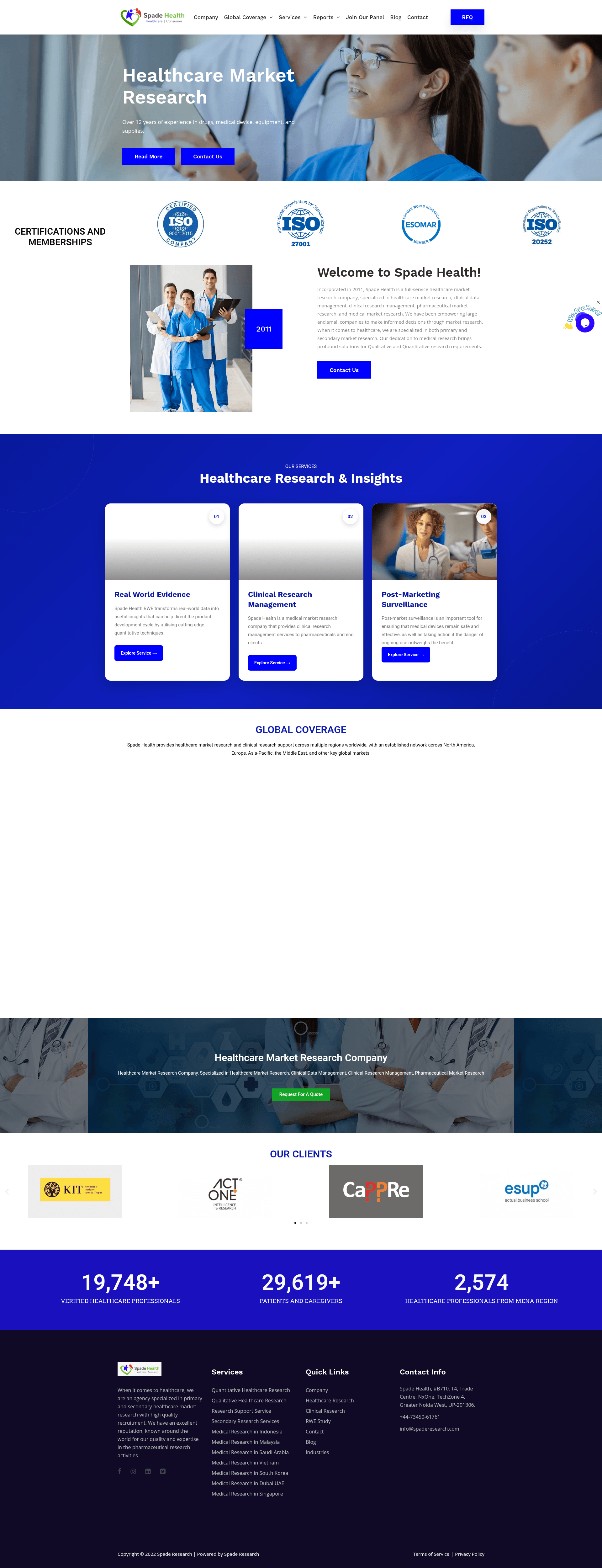 Spade Health website screenshot