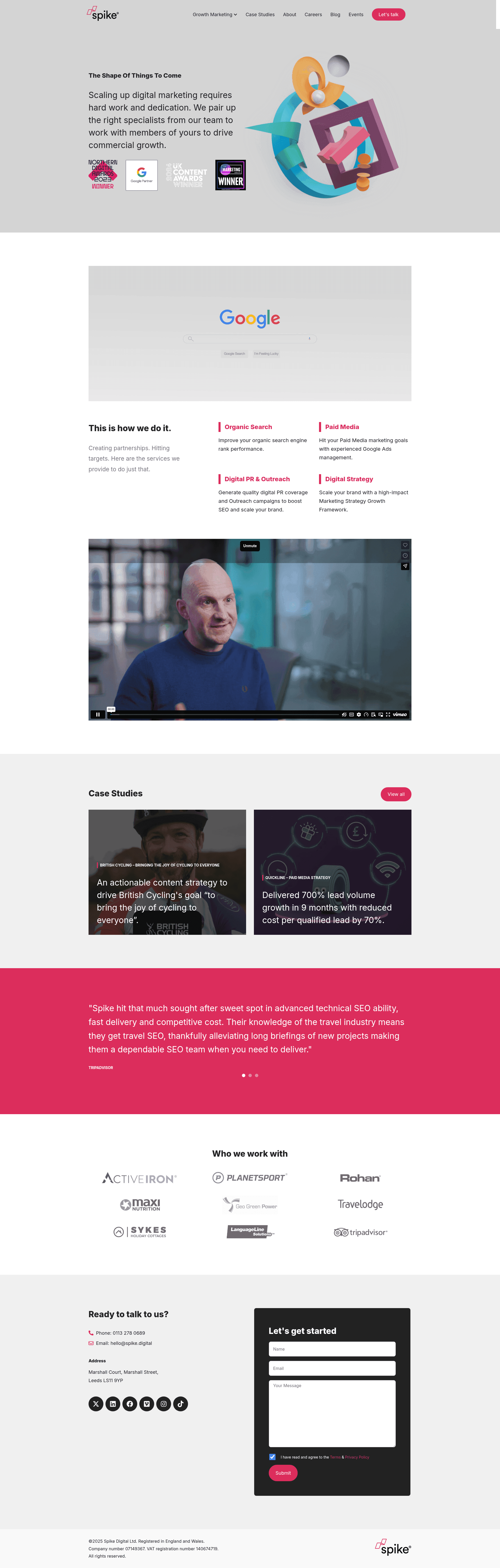 Spike website screenshot