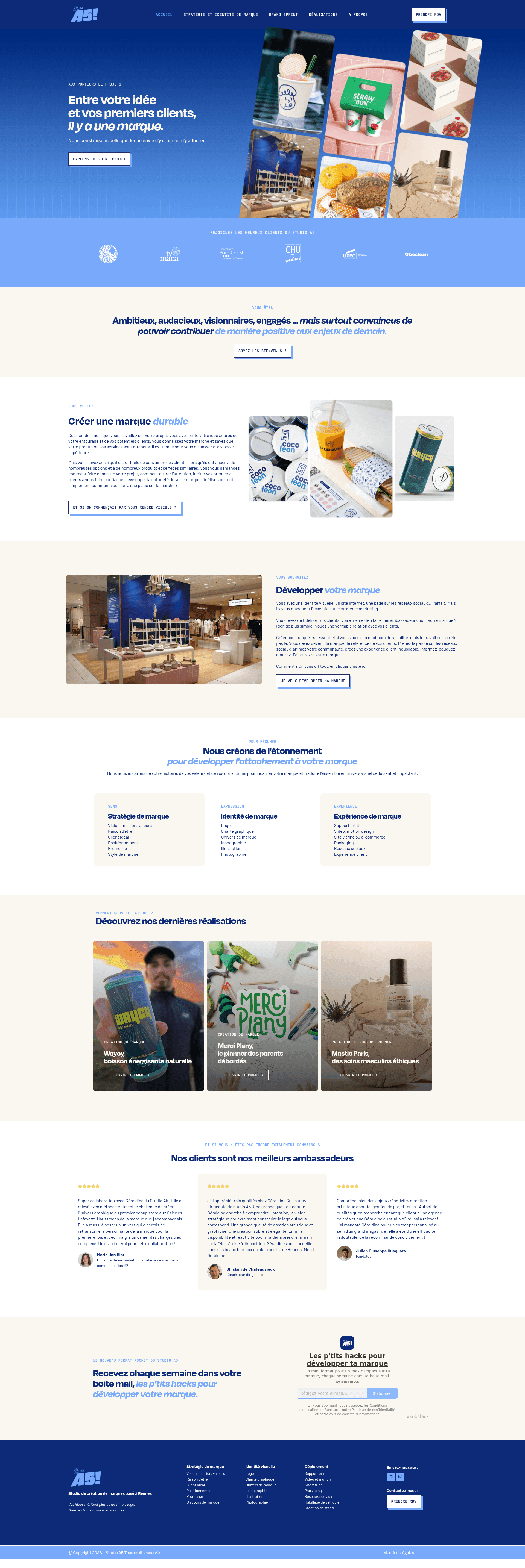 Studio A5 website screenshot