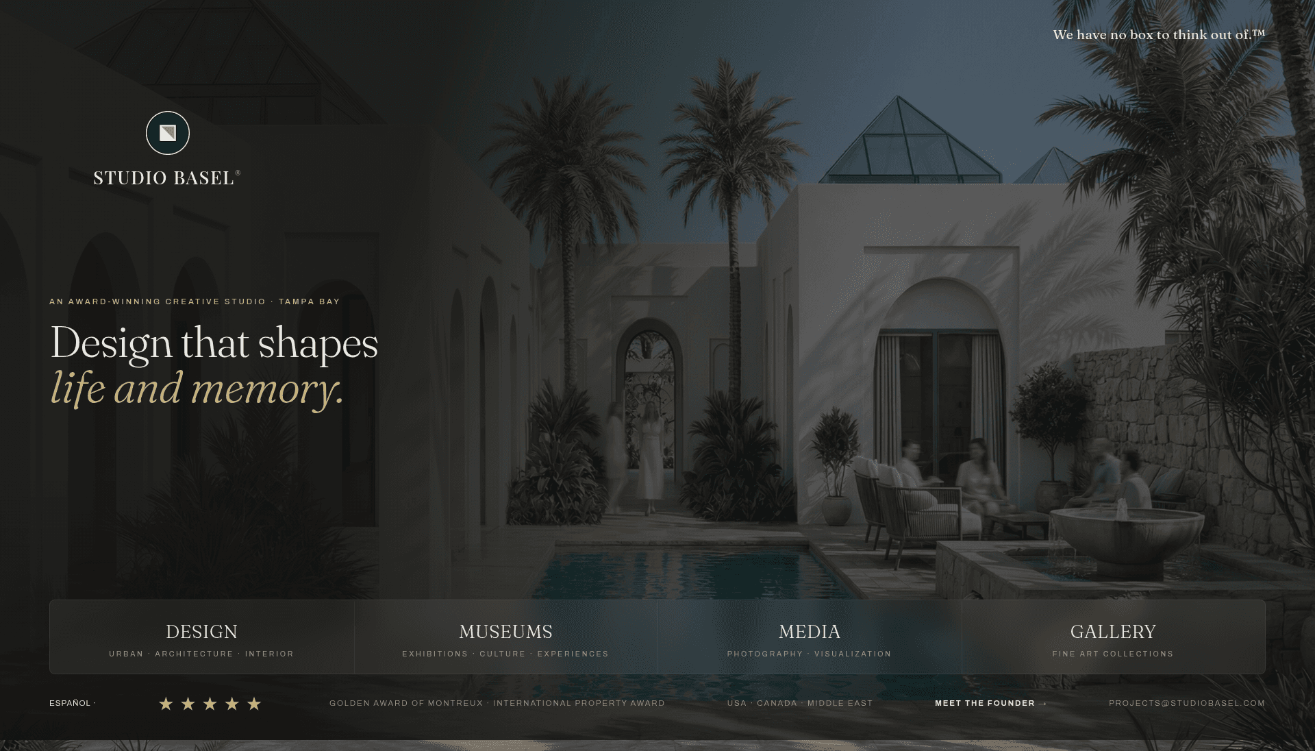 Studio Basel website screenshot