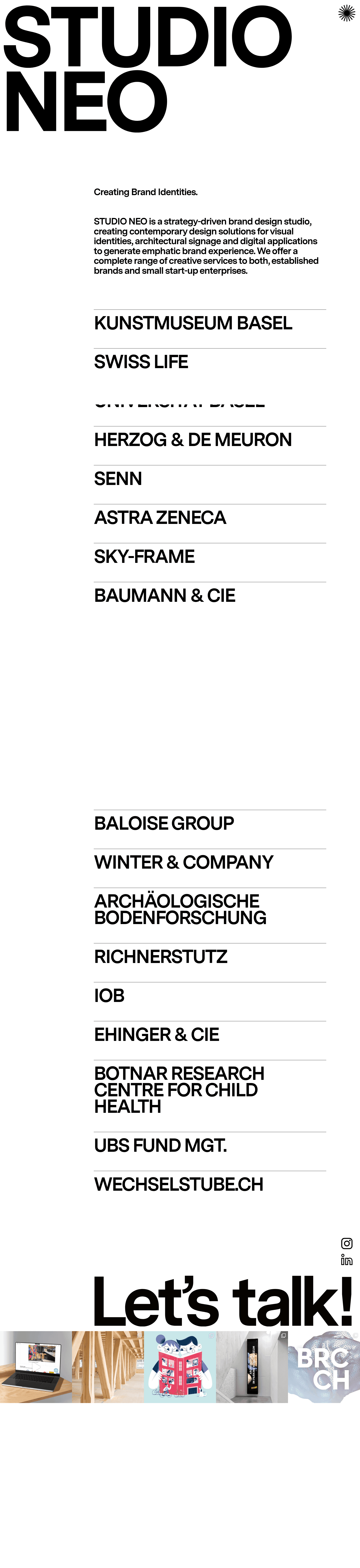 Studio NEO website screenshot