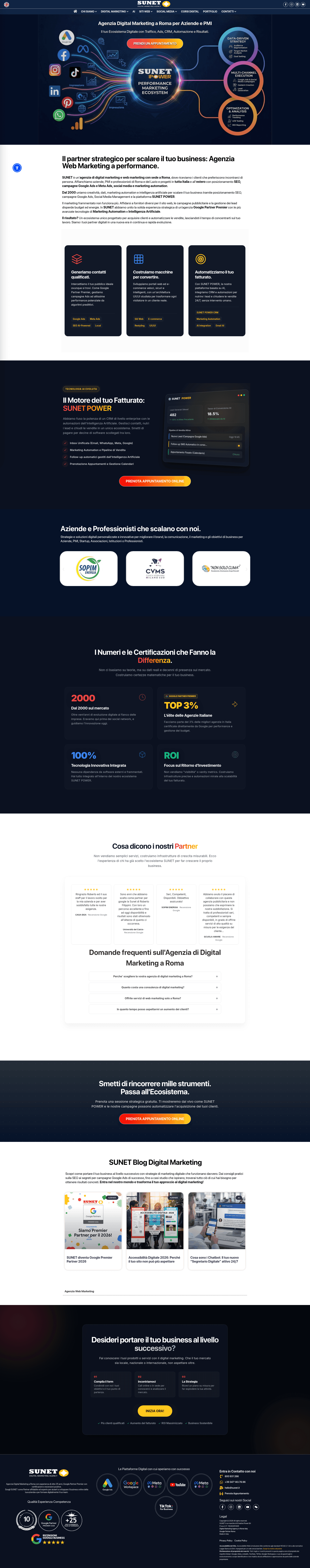 Sunet website screenshot
