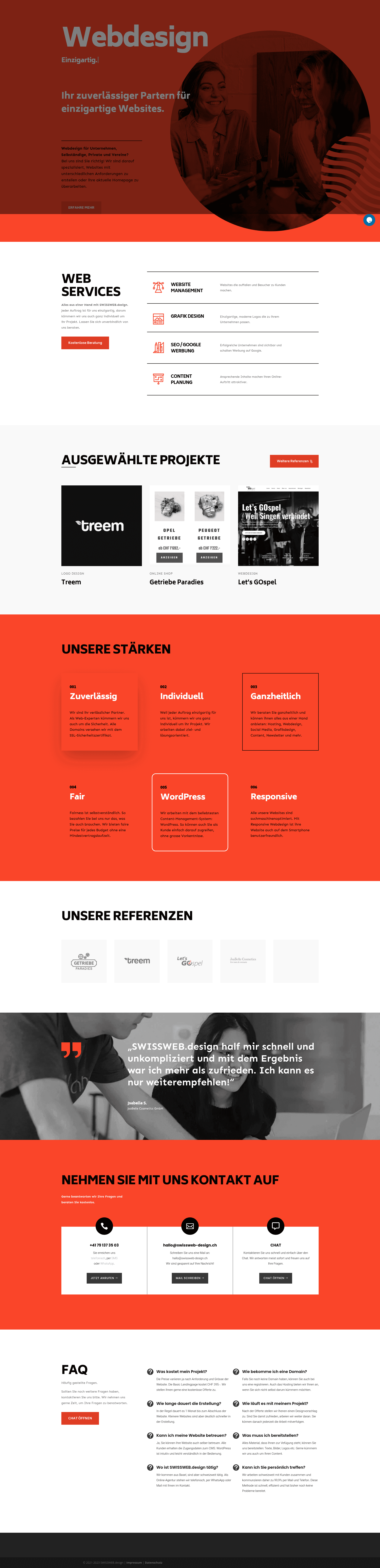 Swissweb website screenshot