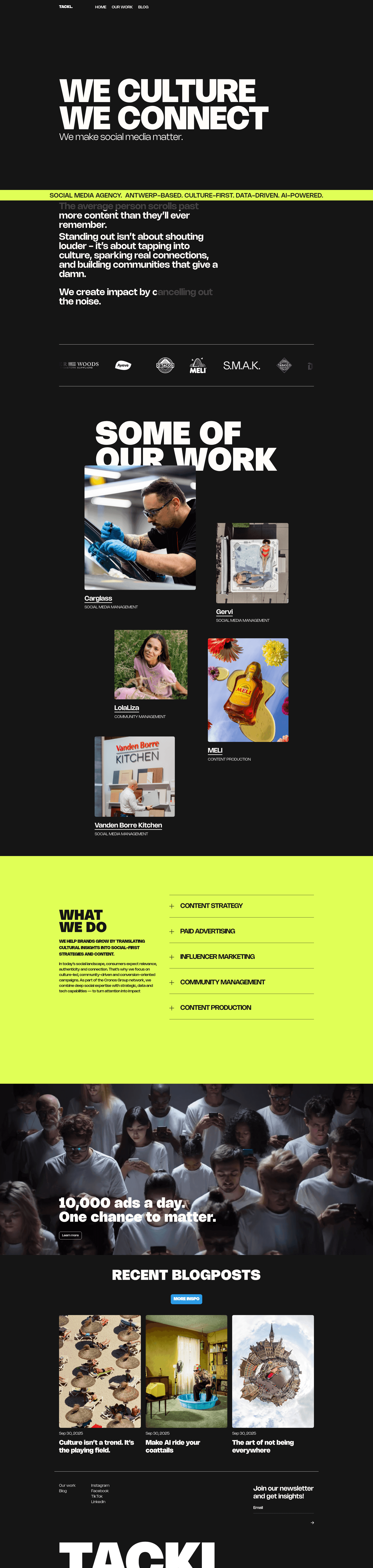 Tackl website screenshot