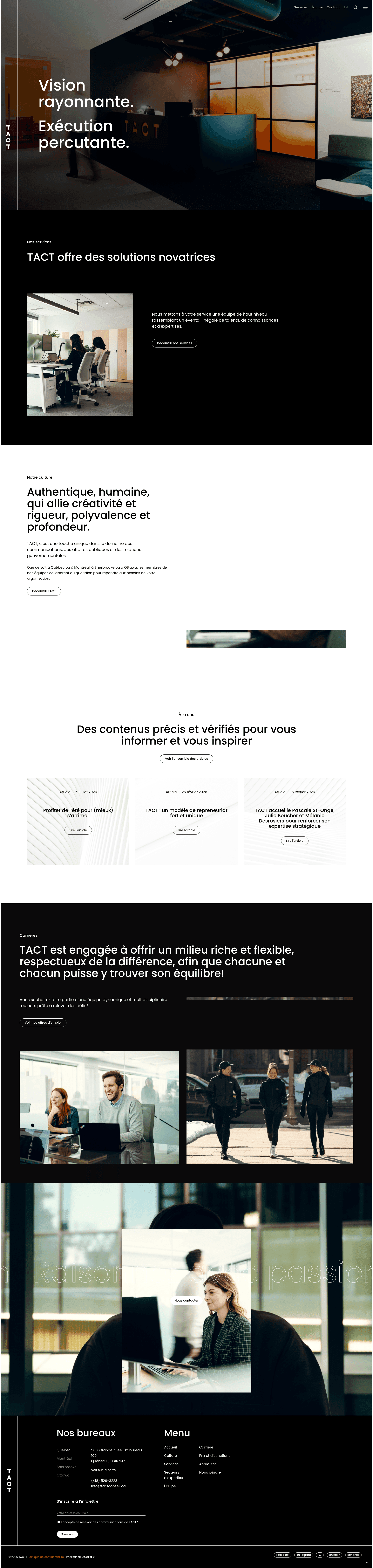 Tact website screenshot