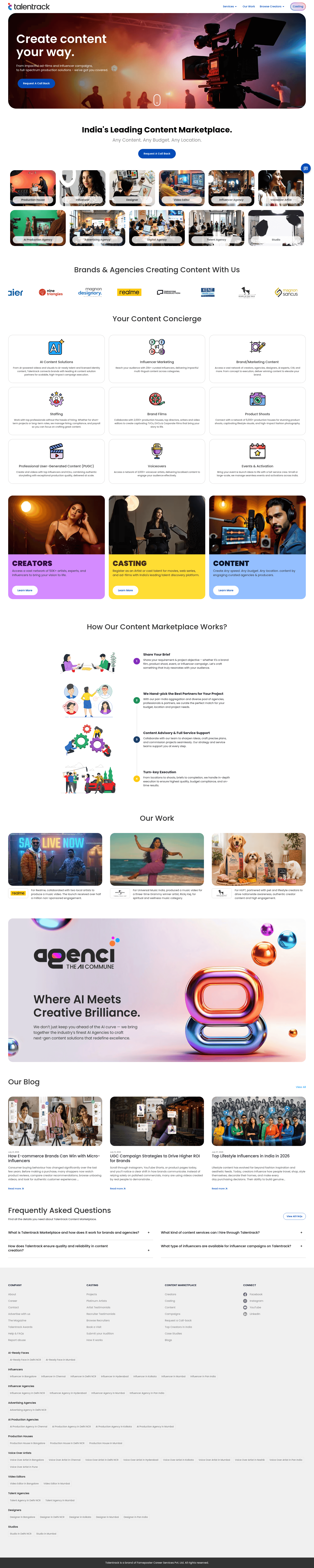 Talentrack website screenshot
