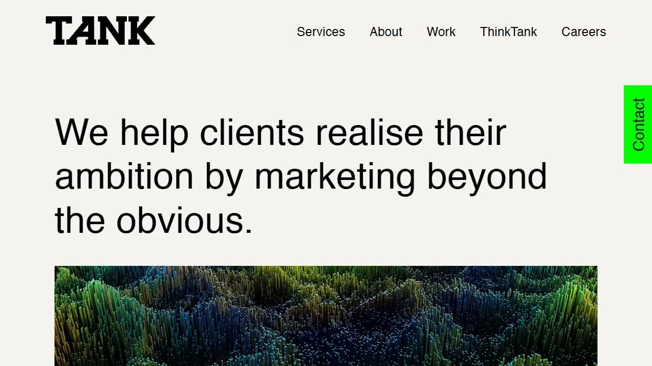 Tank website screenshot