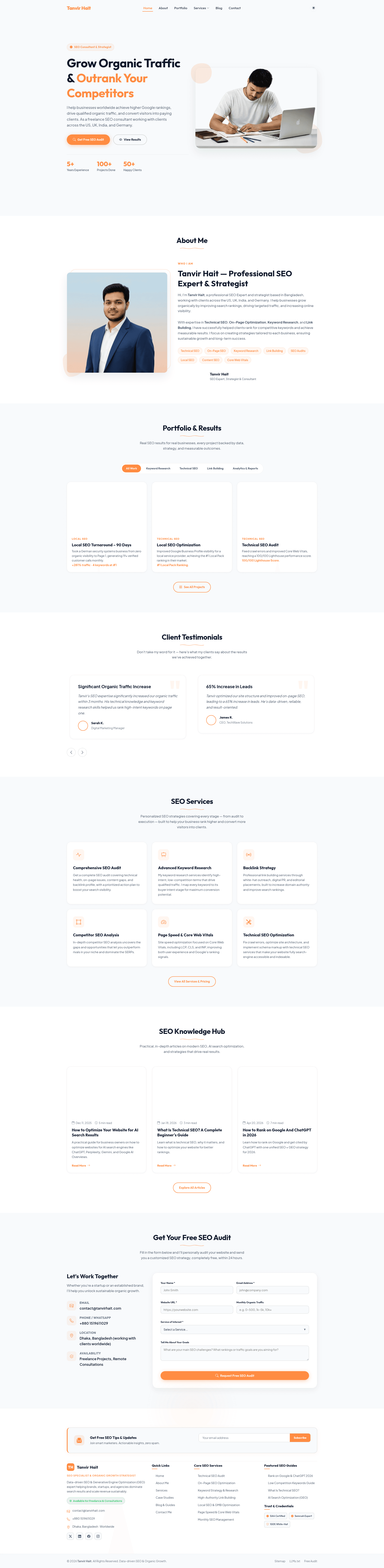 Tanvir Hait website screenshot
