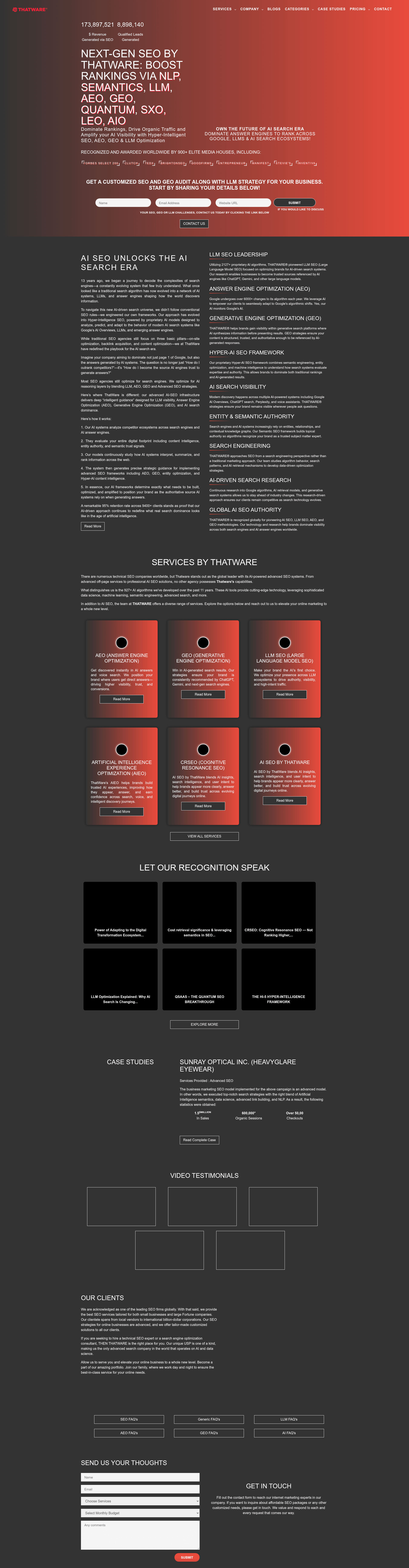 Thatware website screenshot