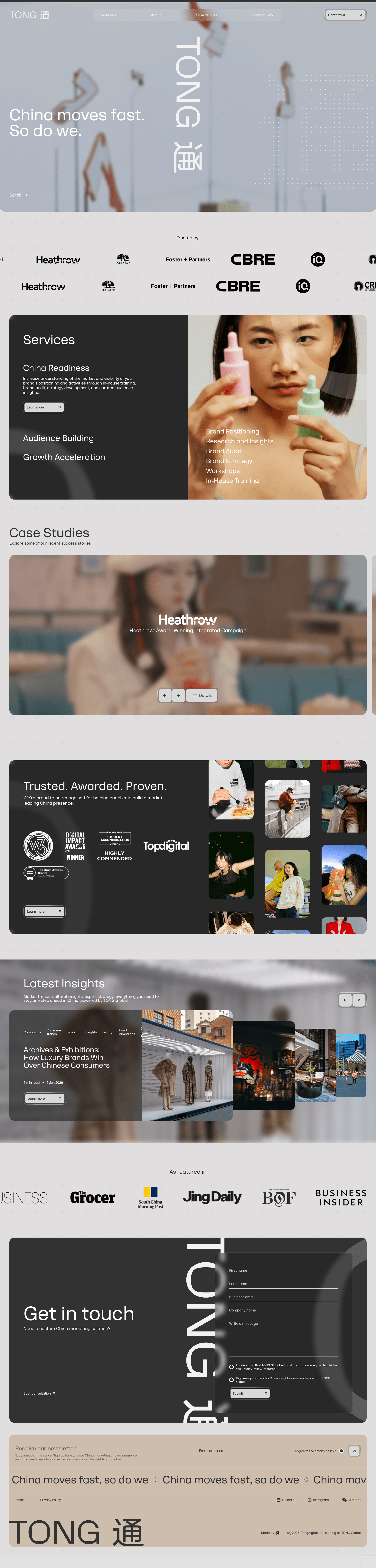 Tong Global website screenshot