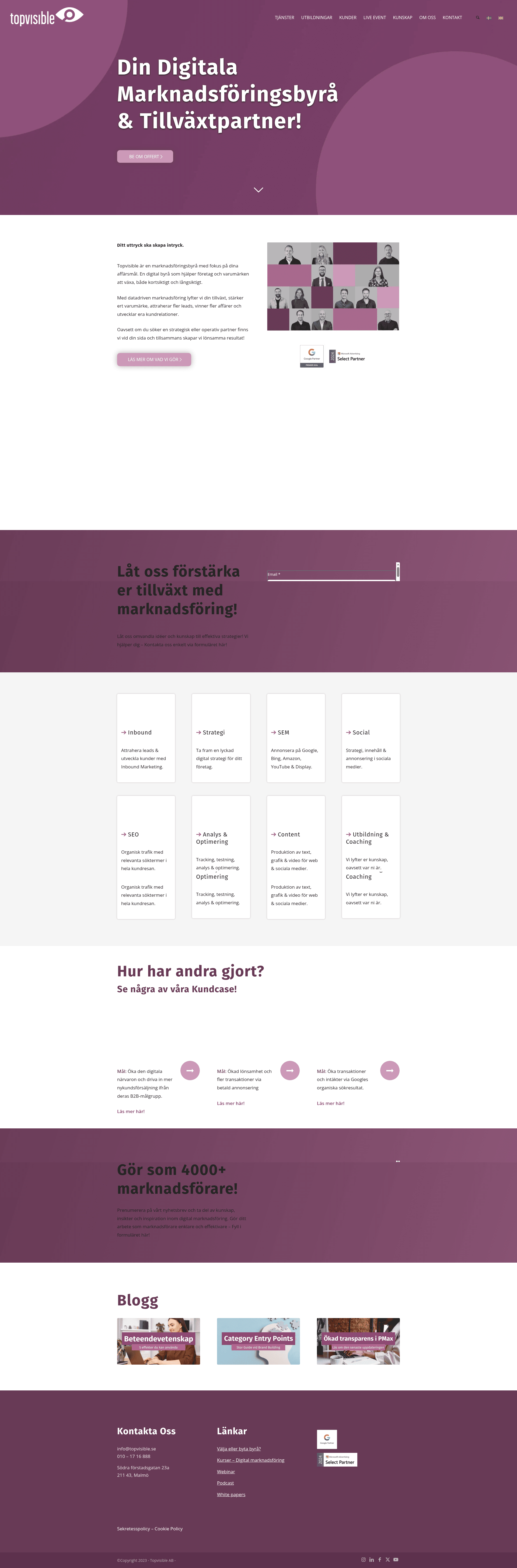 Topvisible website screenshot
