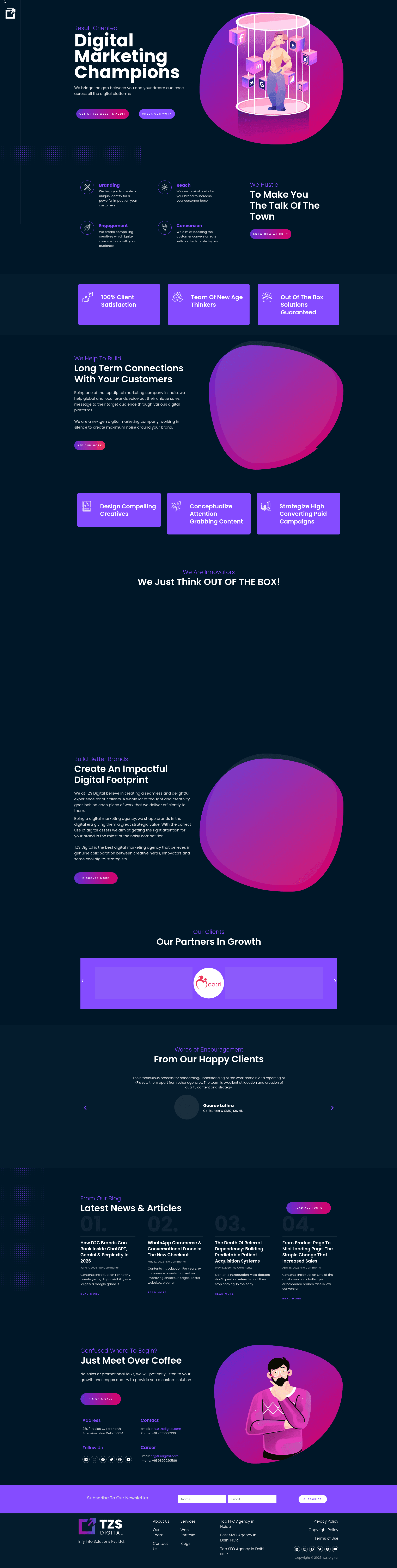 TZS Digital website screenshot
